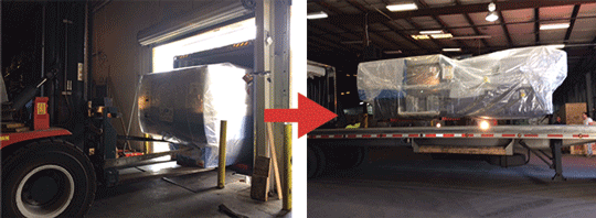 Large items moved into warehouse